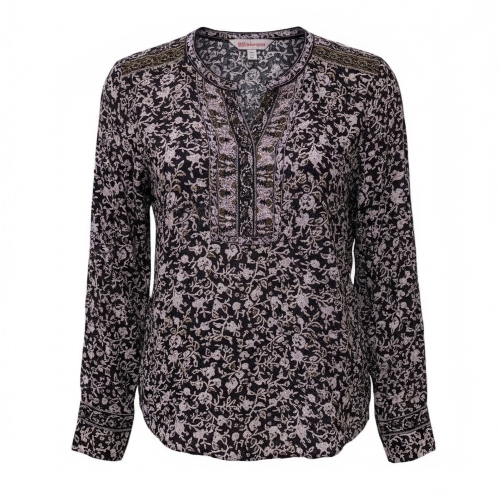 Rebecca Taylor NWOT floral silk plum top, size 0